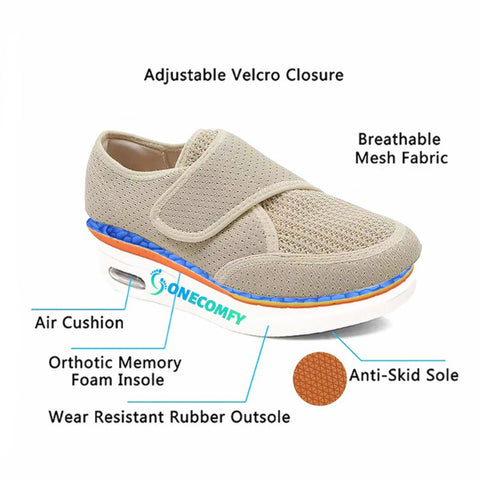 Onecomfy Women Adjusting Anti Slip Walking Shoes