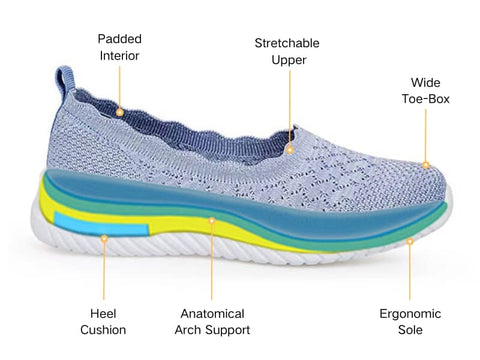 Onecomfy Women Slip On Stretch Knit Shoes