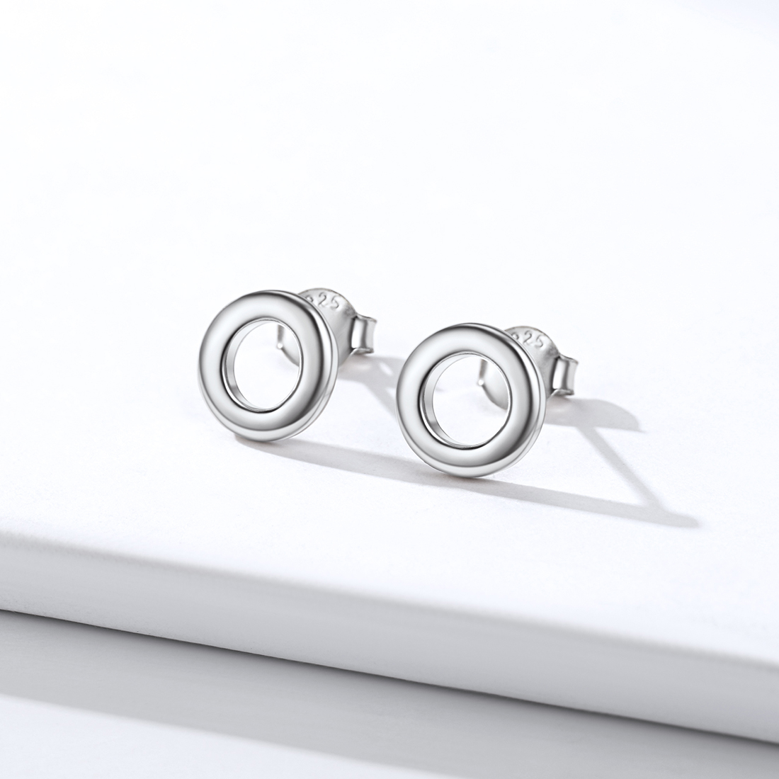 ChicSilver Heart Stud Earrings for Little Girls Hypoallergenic 925 Sterling Silver Women Jewelry Gift