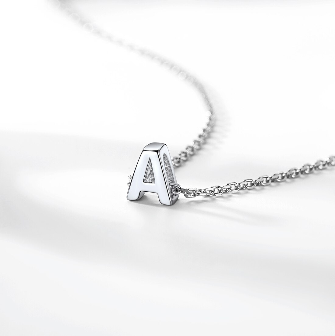 ChicSilver Letter A-Z Necklace 925 Sterling Silver Small Dainty Initial Pendant Necklace Personalized Name Necklace Tiny Alphabet Charm Necklace for Girls