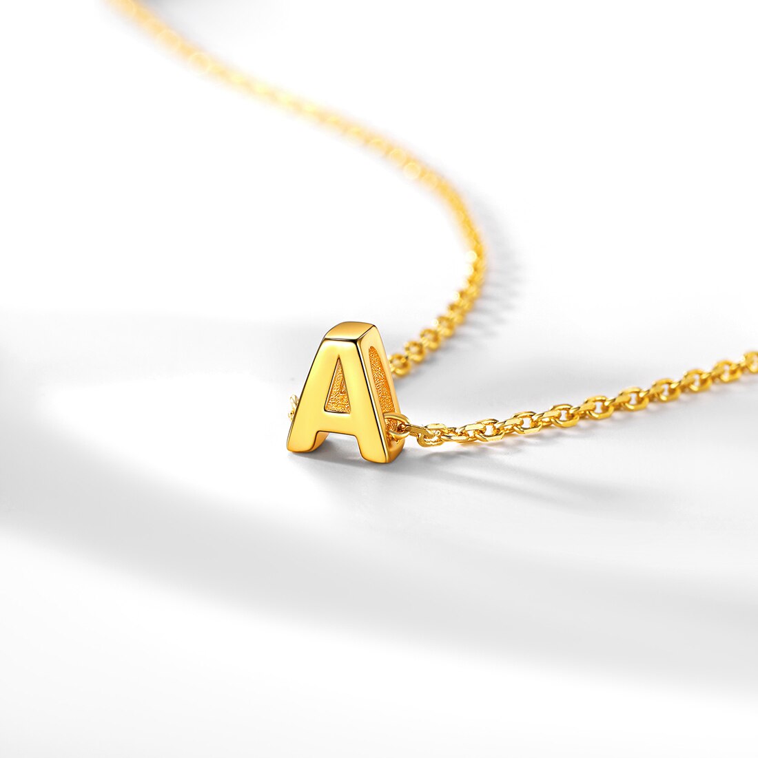 ChicSilver Letter A-Z Necklace 925 Sterling Silver Small Dainty Initial Pendant Necklace Personalized Name Necklace Tiny Alphabet Charm Necklace for Girls