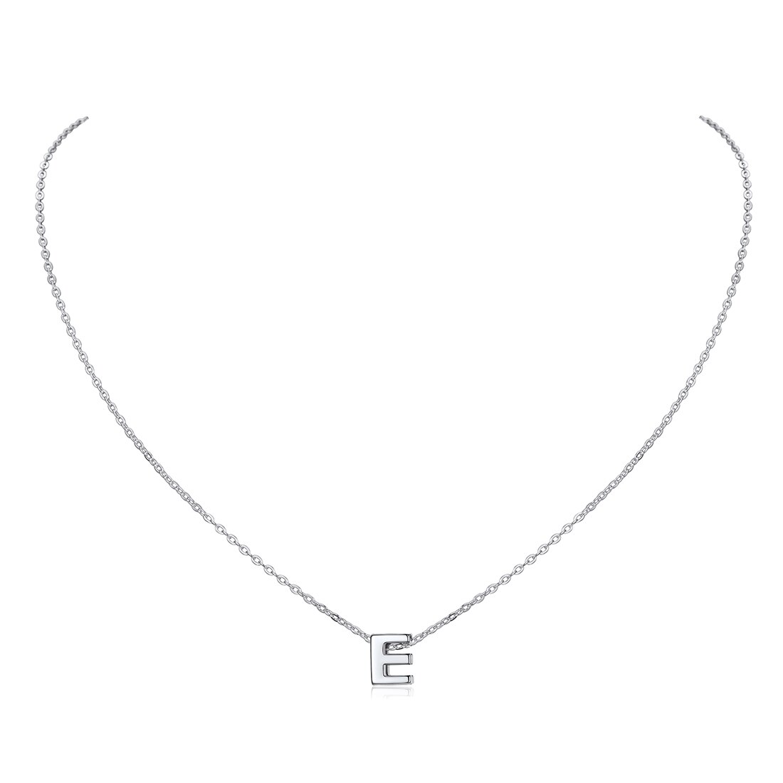 ChicSilver Letter A-Z Necklace 925 Sterling Silver Small Dainty Initial Pendant Necklace Personalized Name Necklace Tiny Alphabet Charm Necklace for Girls