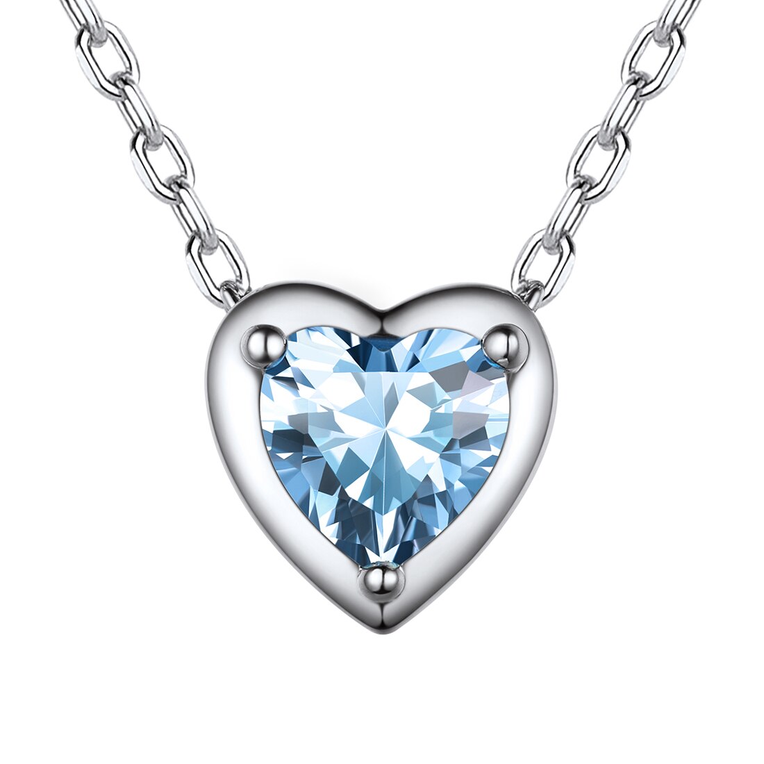 Love Red Garnet January Birthstone Necklace 925 Sterling Silver Tiny Heart Pendant Necklace Jewelry Gifts for Women