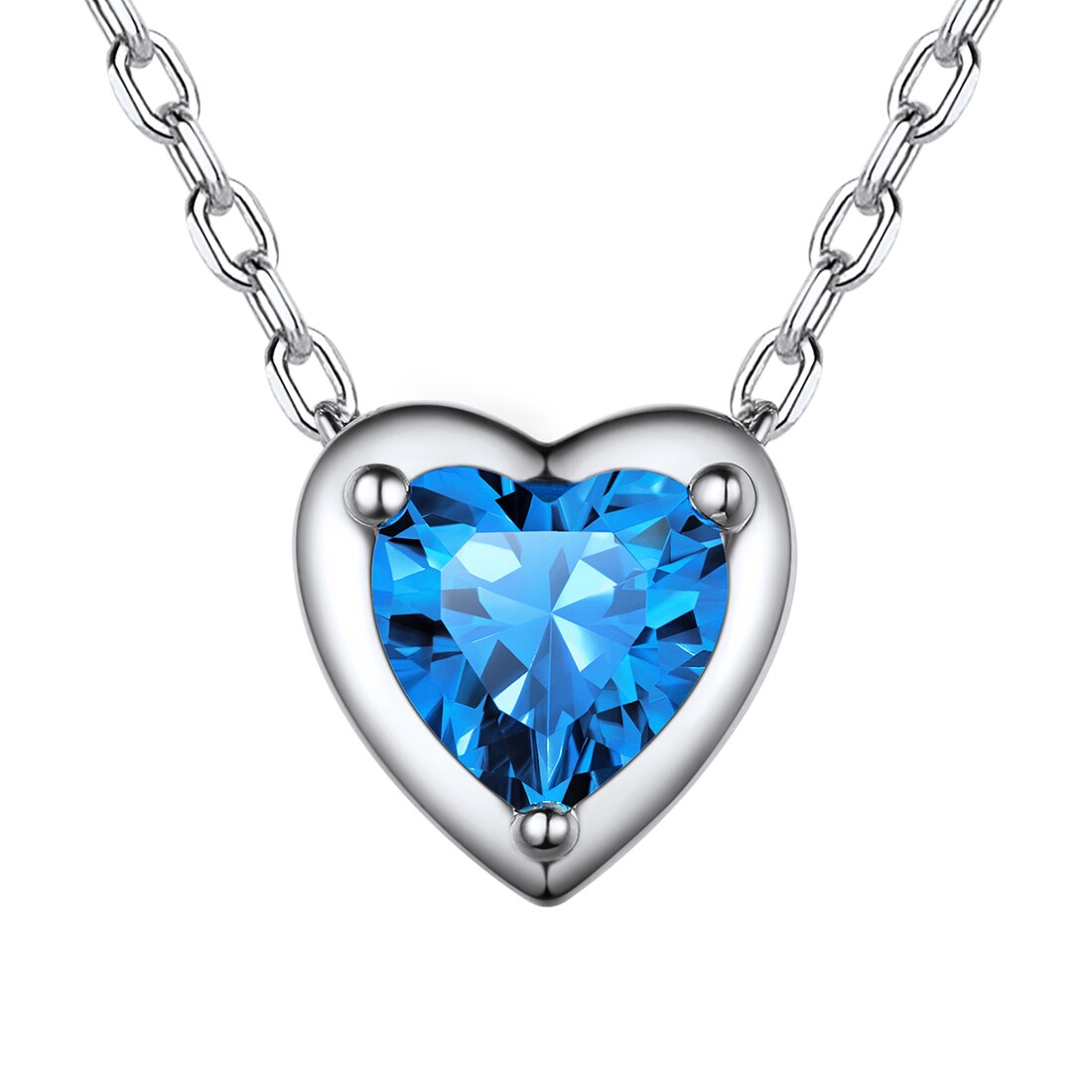 Love Red Garnet January Birthstone Necklace 925 Sterling Silver Tiny Heart Pendant Necklace Jewelry Gifts for Women