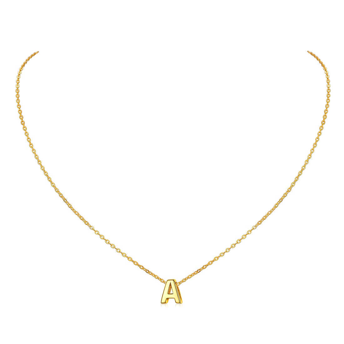 ChicSilver Letter A-Z Necklace 925 Sterling Silver Small Dainty Initial Pendant Necklace Personalized Name Necklace Tiny Alphabet Charm Necklace for Girls