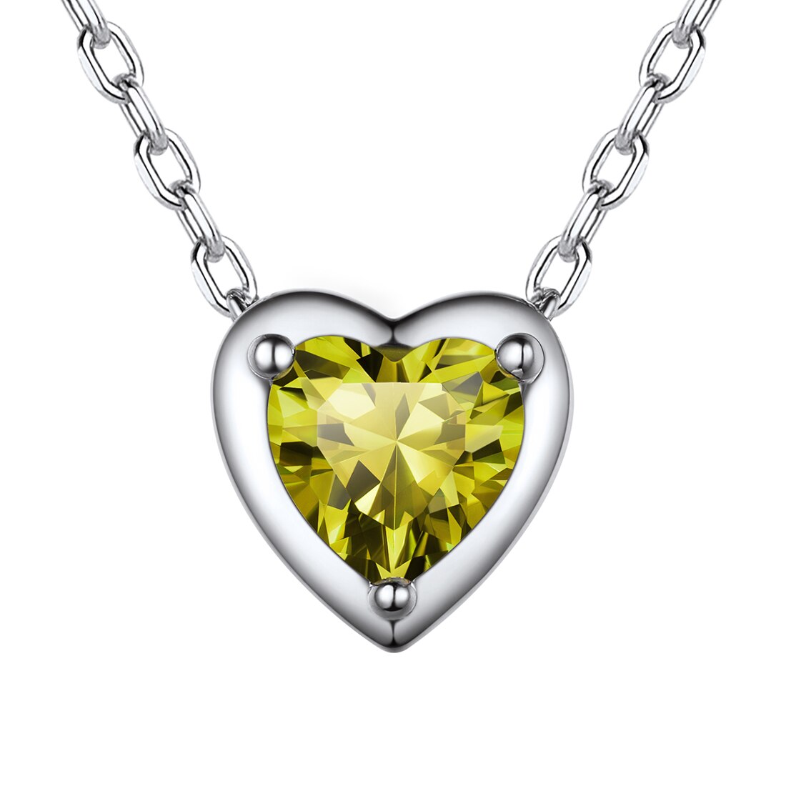 Love Red Garnet January Birthstone Necklace 925 Sterling Silver Tiny Heart Pendant Necklace Jewelry Gifts for Women