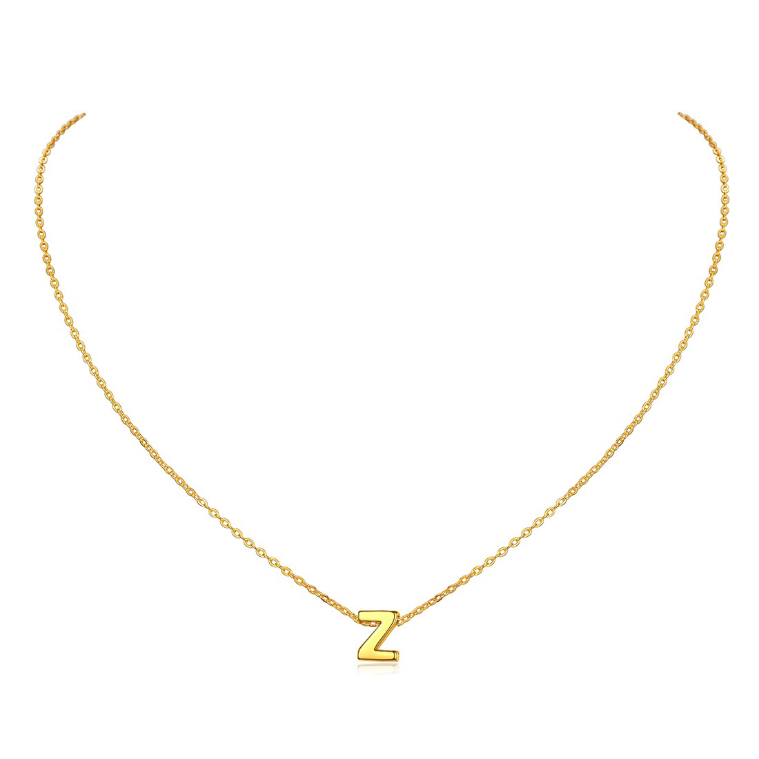 ChicSilver Letter A-Z Necklace 925 Sterling Silver Small Dainty Initial Pendant Necklace Personalized Name Necklace Tiny Alphabet Charm Necklace for Girls