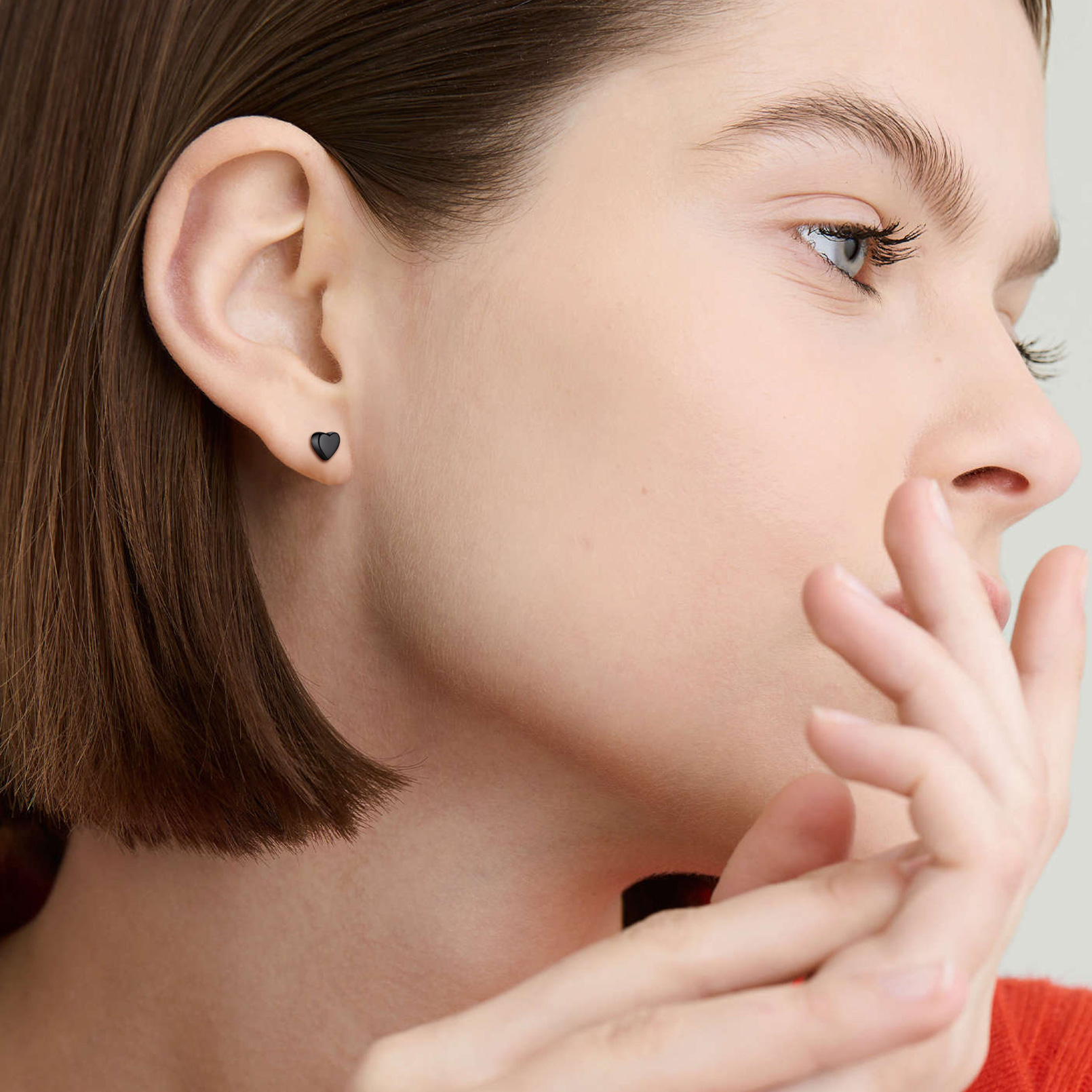 ChicSilver Heart Stud Earrings for Little Girls Hypoallergenic 925 Sterling Silver Women Jewelry Gift