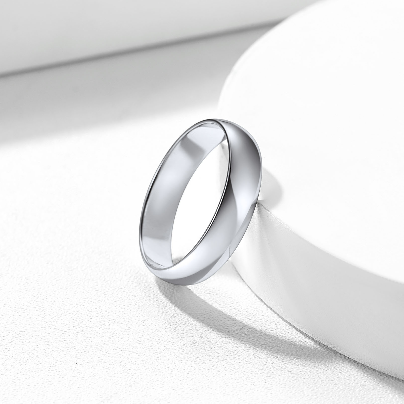 ChicSilver 925 Sterling Silver Stackable Rings for Women Skinny Thin Stacking Ring 2mm Wedding Band Ring Dainty Minimalist Jewelry for Teen Size 4