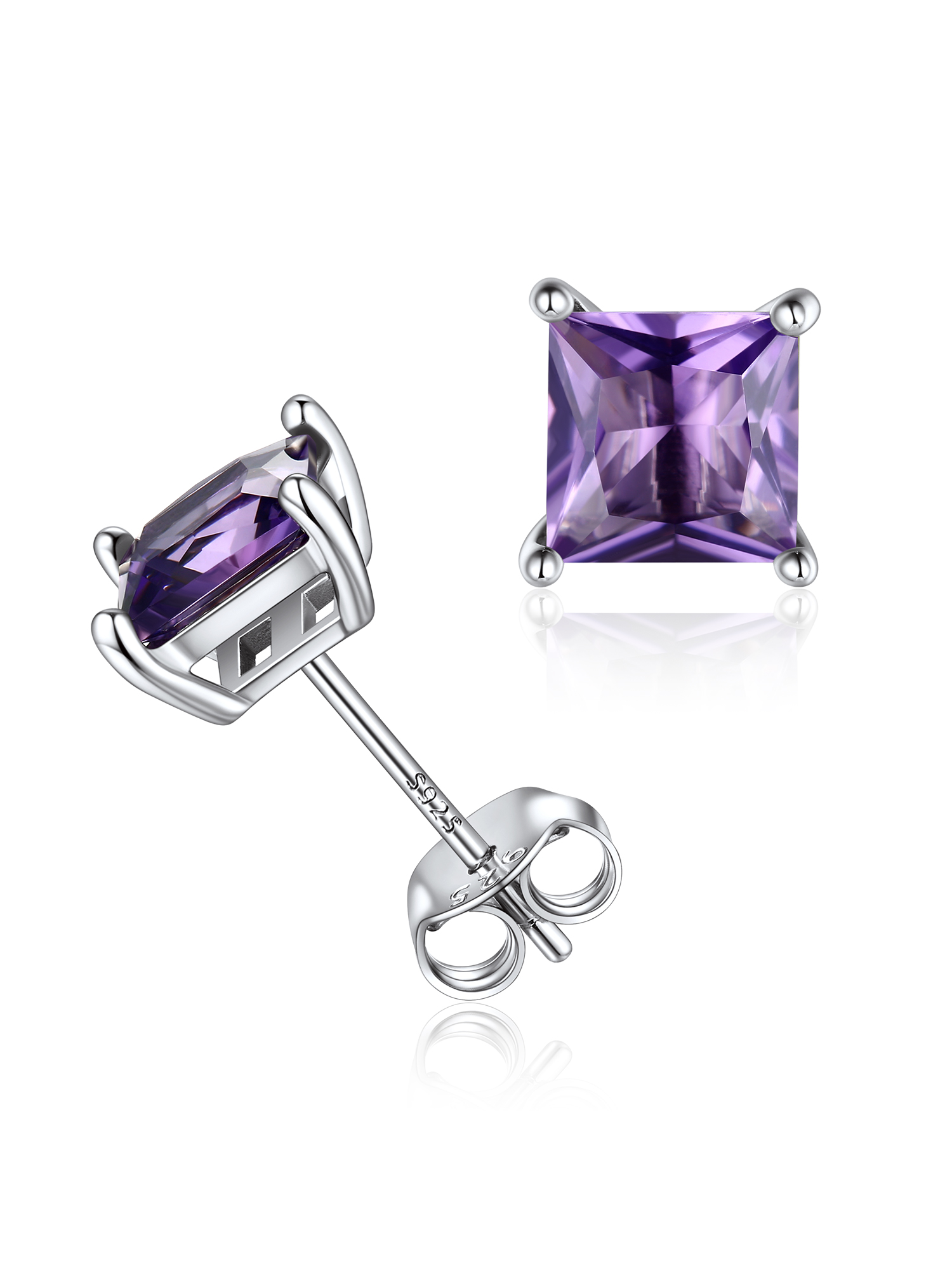 ChicSilver Heart Stud Earrings November Birthstone Jewelry for Women, Hypoallergenic Sterling Silver Earring for Sensitive Ears