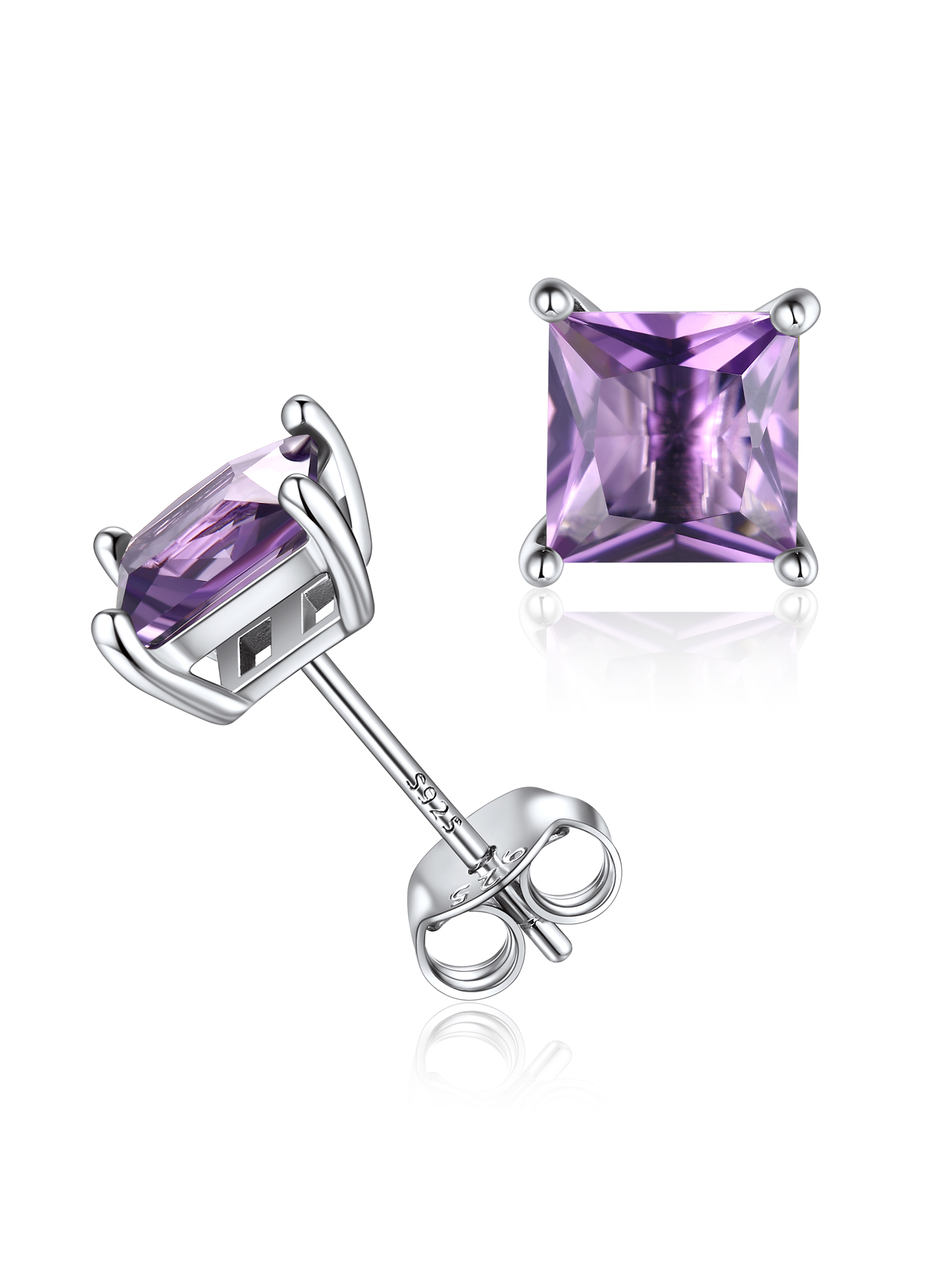 ChicSilver Heart Stud Earrings November Birthstone Jewelry for Women, Hypoallergenic Sterling Silver Earring for Sensitive Ears