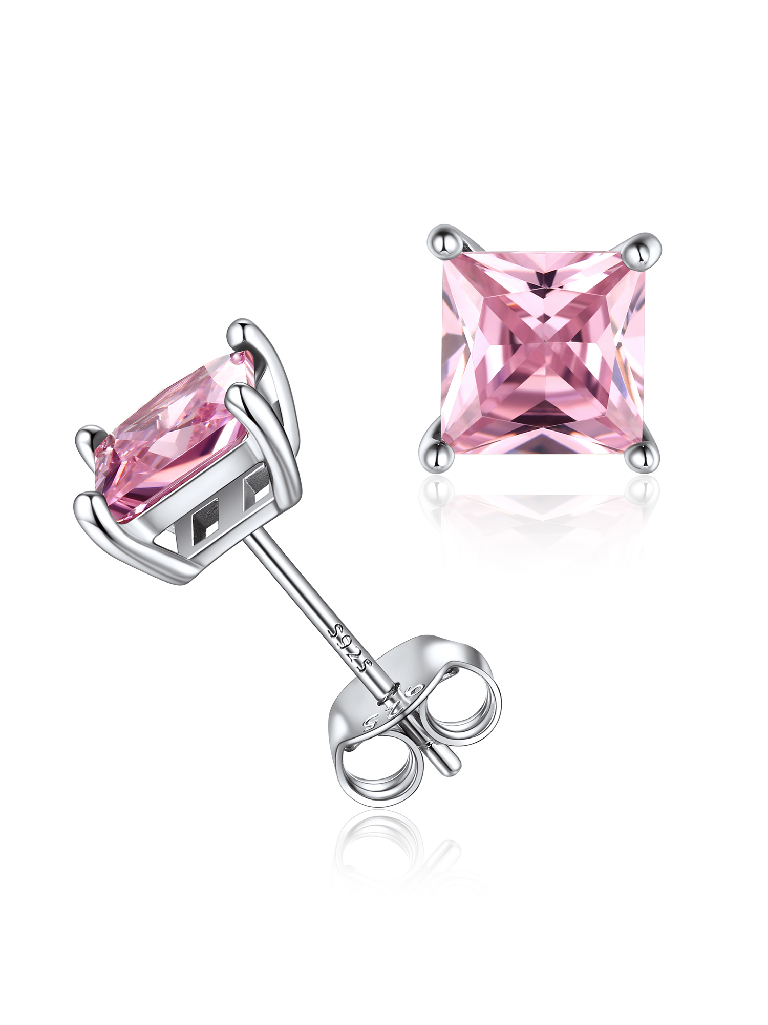 ChicSilver Heart Stud Earrings November Birthstone Jewelry for Women, Hypoallergenic Sterling Silver Earring for Sensitive Ears