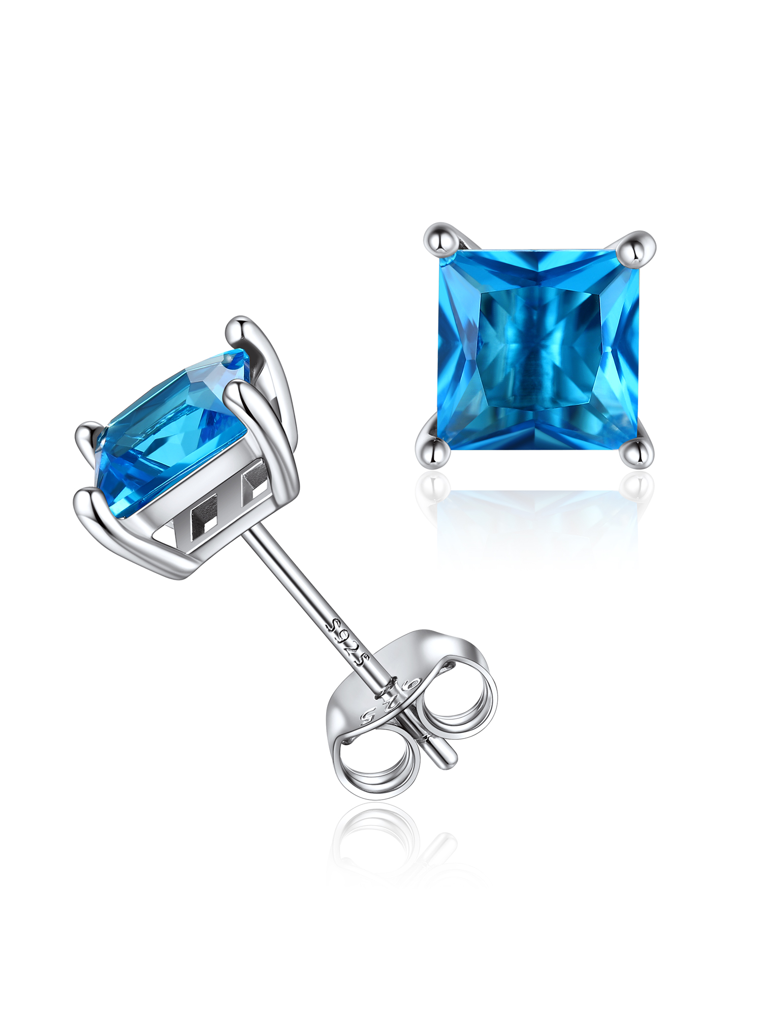 ChicSilver Heart Stud Earrings November Birthstone Jewelry for Women, Hypoallergenic Sterling Silver Earring for Sensitive Ears