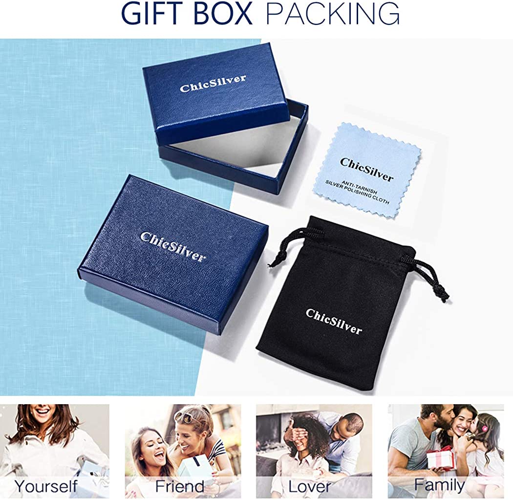 ChicSilver 925 Sterling Silver Ring for Women Men White Gold Plated 4mm Celtic Knot Wedding Band Eternity Ring Size 4-12