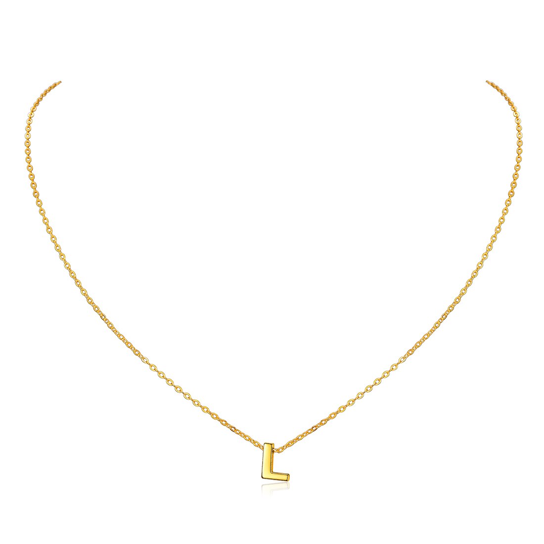 ChicSilver Letter A-Z Necklace 925 Sterling Silver Small Dainty Initial Pendant Necklace Personalized Name Necklace Tiny Alphabet Charm Necklace for Girls