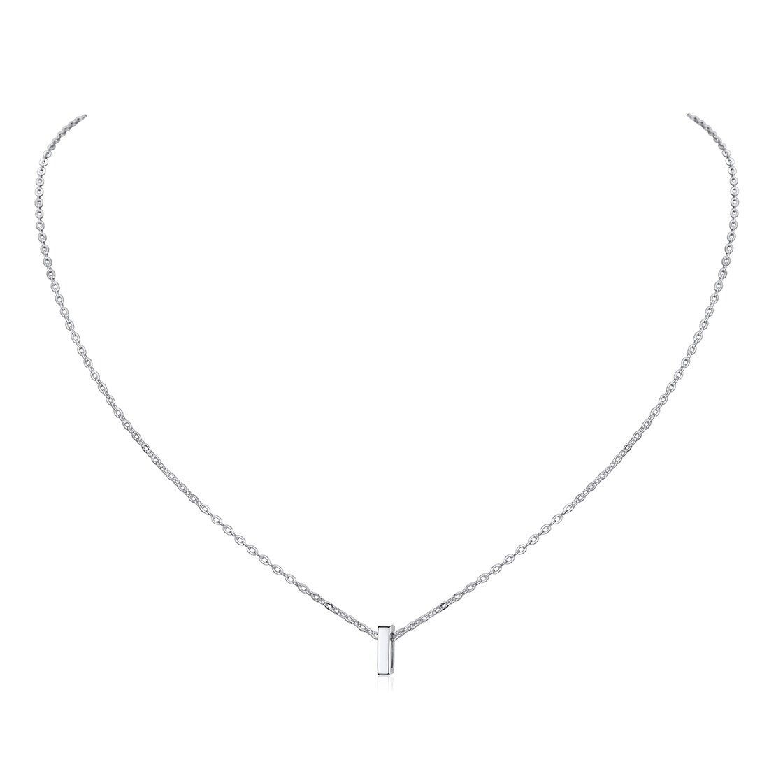 ChicSilver Letter A-Z Necklace 925 Sterling Silver Small Dainty Initial Pendant Necklace Personalized Name Necklace Tiny Alphabet Charm Necklace for Girls