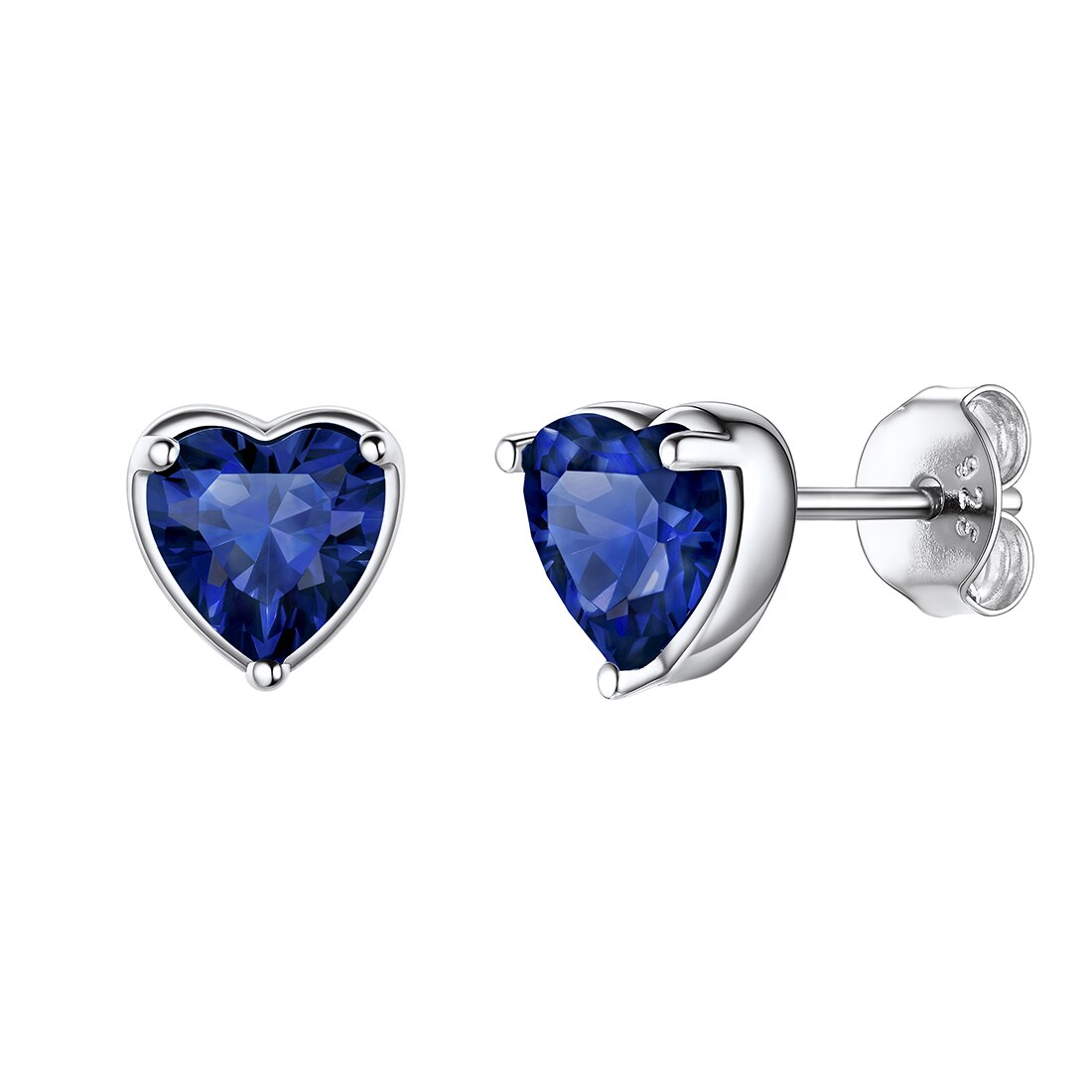 ChicSilver Heart Stud Earrings November Birthstone Jewelry for Women, Hypoallergenic Sterling Silver Earring for Sensitive Ears