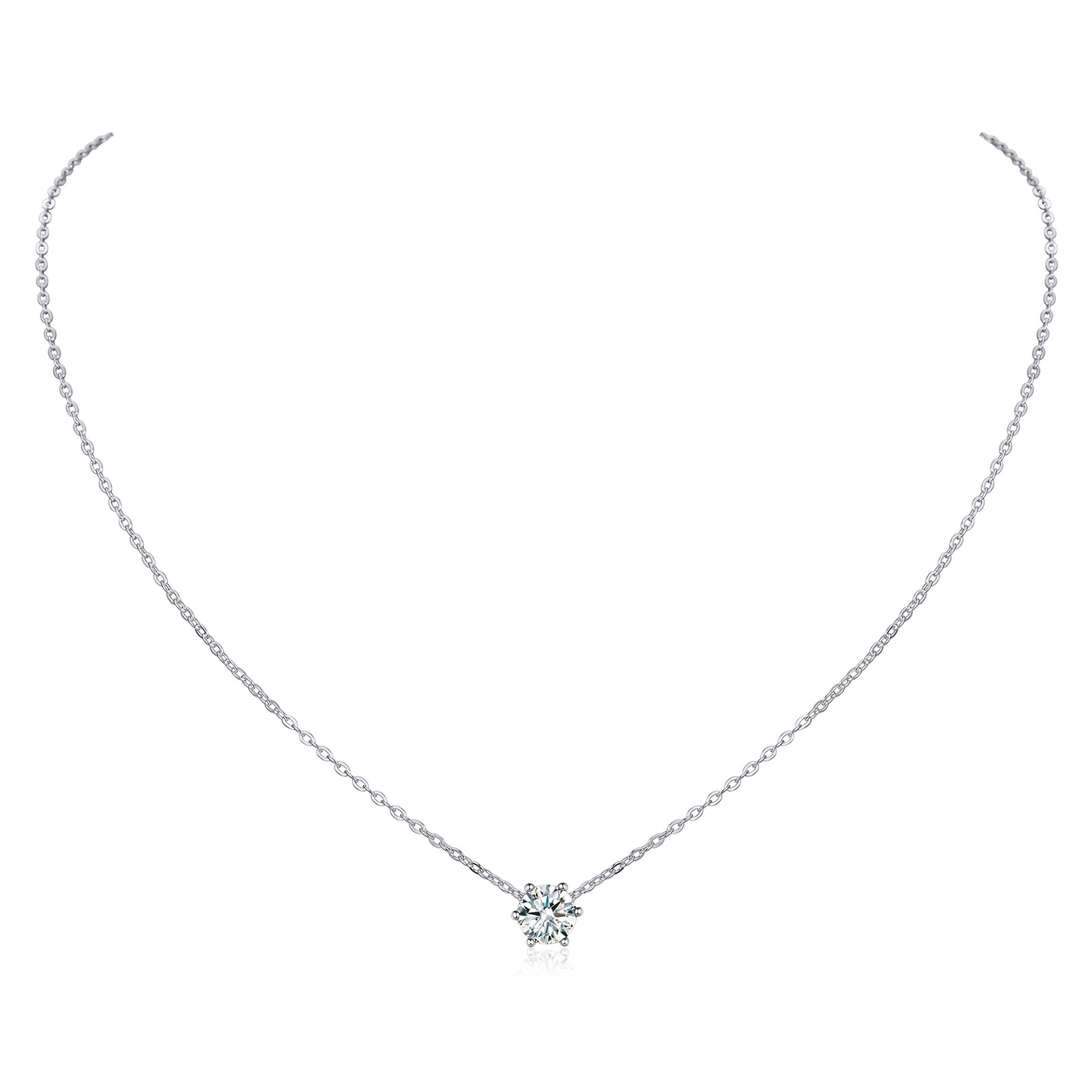 ChicSilver Women 925 Sterling Silver Round Cut Red Garnet January Birthstone Pendant Necklace