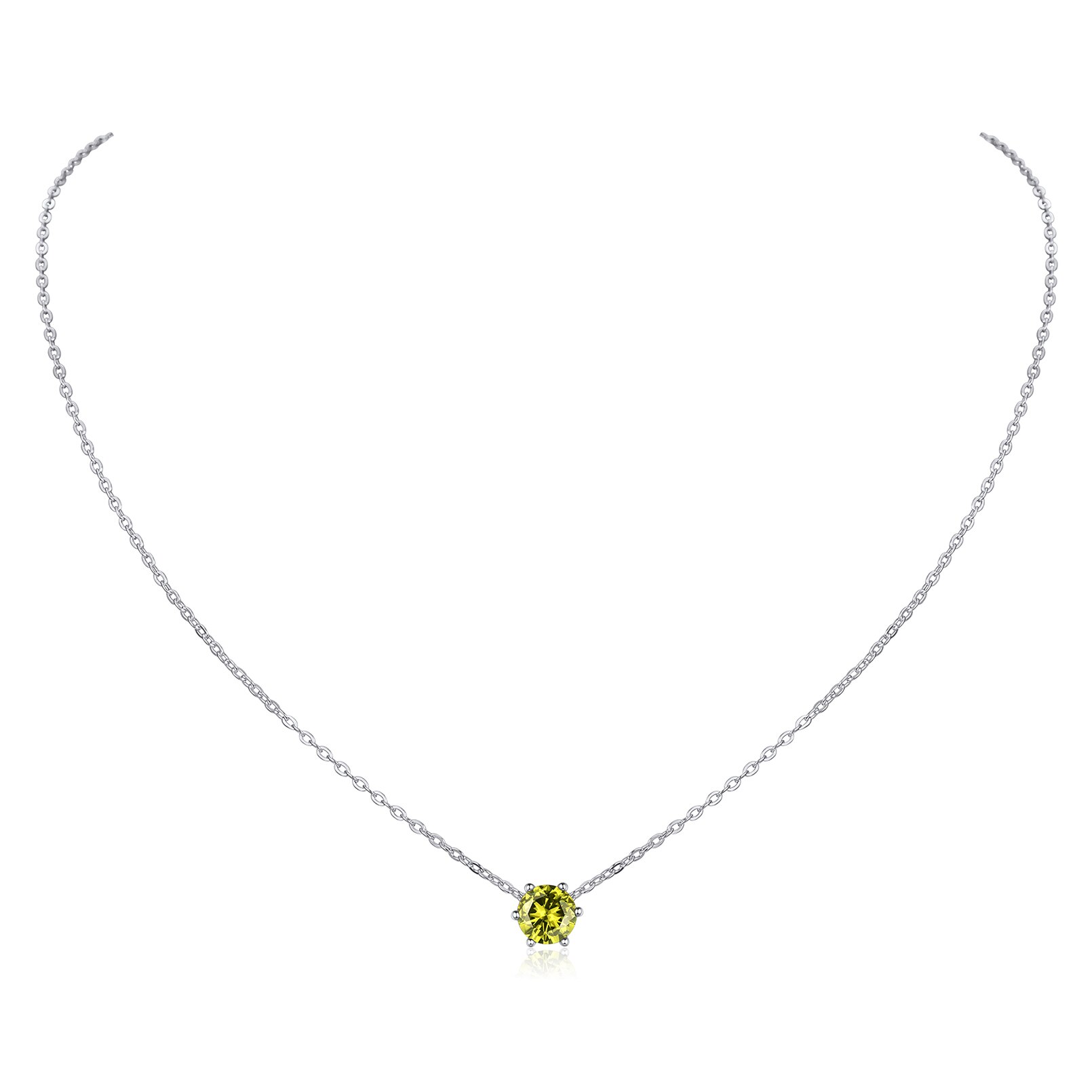 ChicSilver Women 925 Sterling Silver Round Cut Red Garnet January Birthstone Pendant Necklace