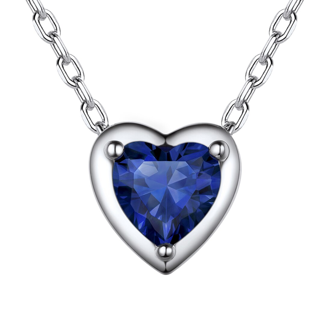 Love Red Garnet January Birthstone Necklace 925 Sterling Silver Tiny Heart Pendant Necklace Jewelry Gifts for Women