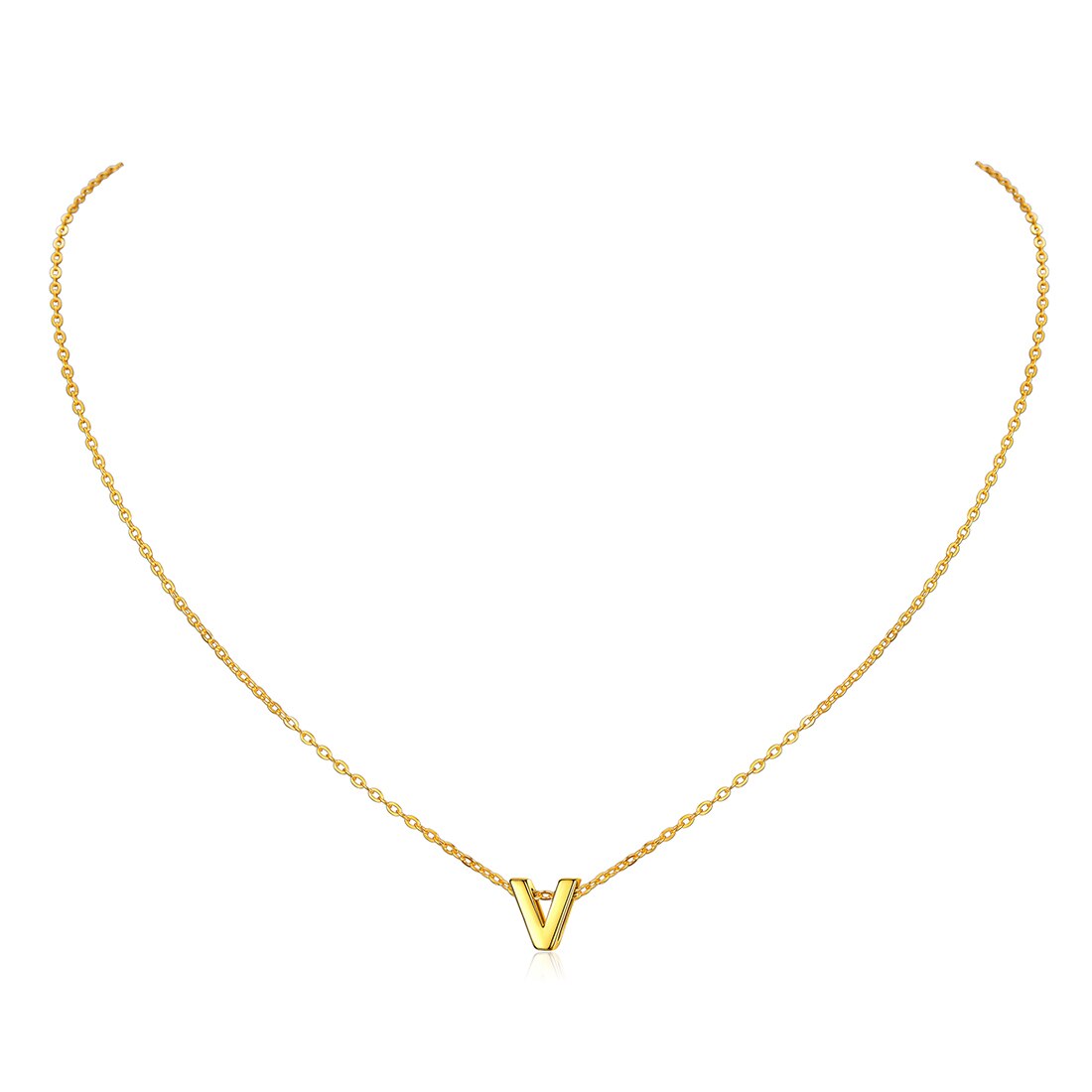 ChicSilver Letter A-Z Necklace 925 Sterling Silver Small Dainty Initial Pendant Necklace Personalized Name Necklace Tiny Alphabet Charm Necklace for Girls