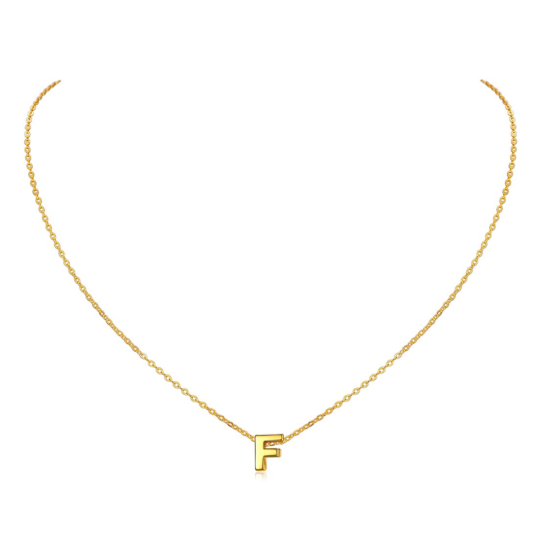 ChicSilver Letter A-Z Necklace 925 Sterling Silver Small Dainty Initial Pendant Necklace Personalized Name Necklace Tiny Alphabet Charm Necklace for Girls