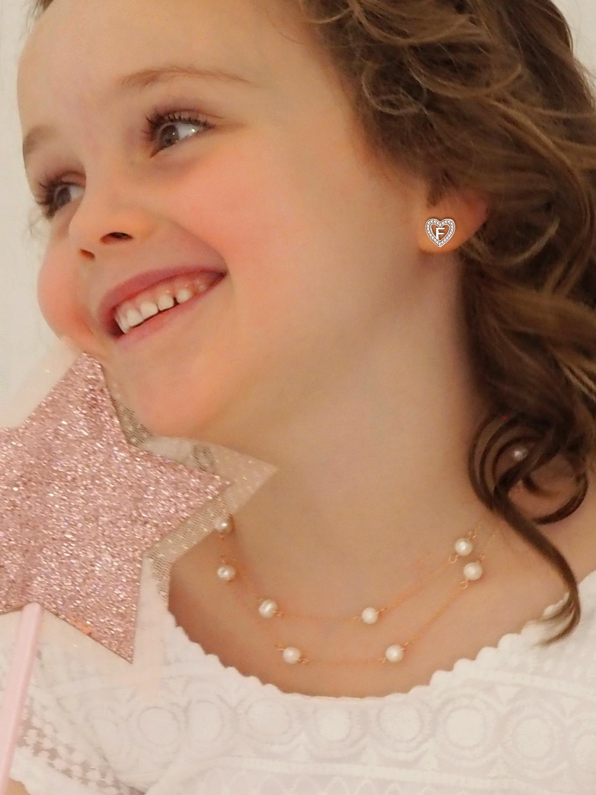 Silvora Initial Heart Stud Earrings for Women Girls Letter A Sterling Silver Earrings with Shiny Cubic Zirconia Birthday Christmas Gift