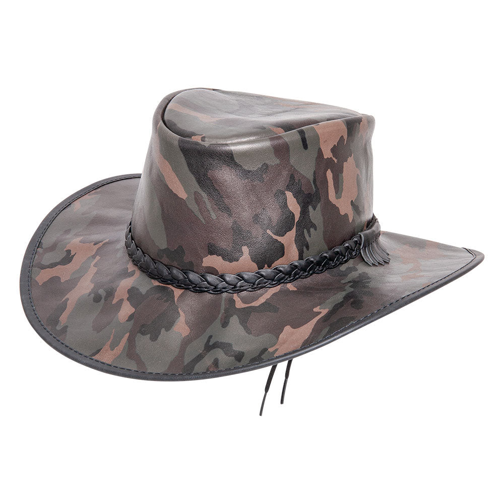Crusher Camo Outback Leather Hat