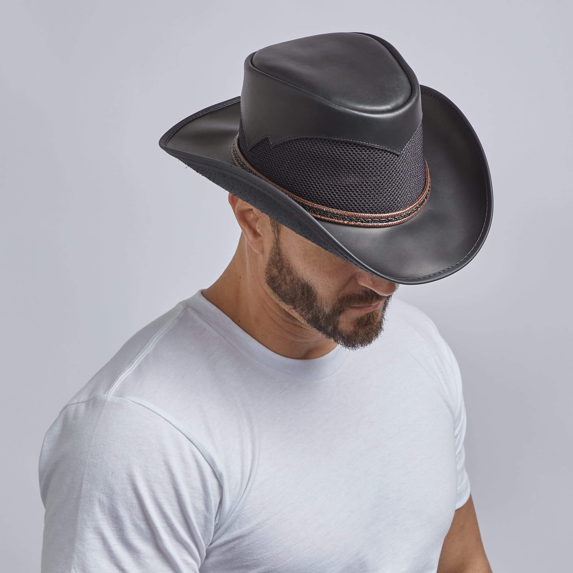 Durango - Mens Leather Cowboy Hat
