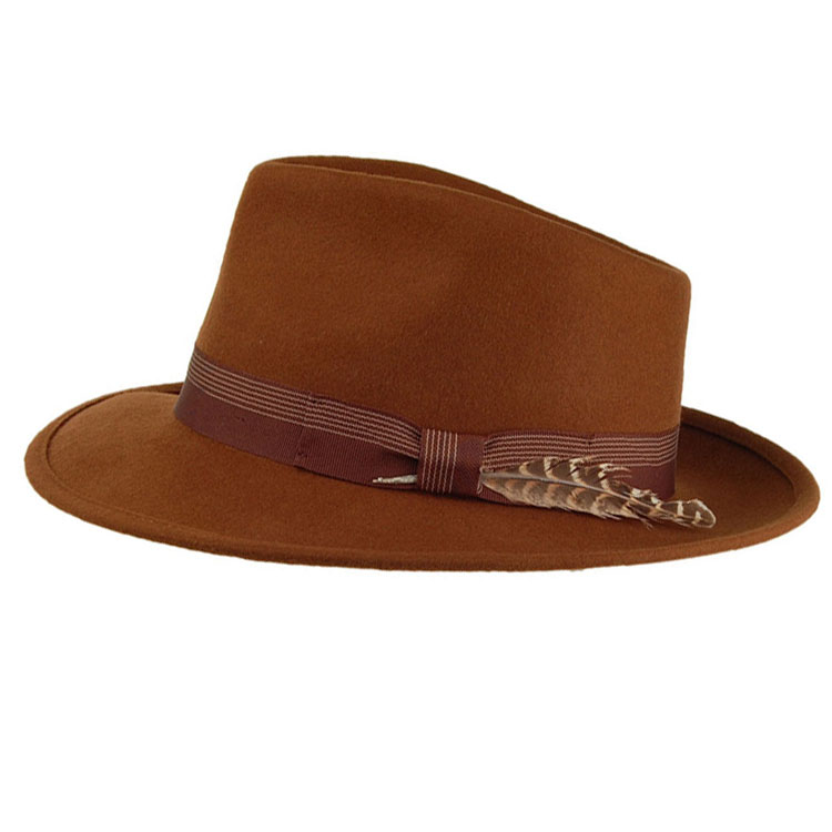 CLASSIC Wool Genuine Leather Fedora [Fast shipping and box packing]