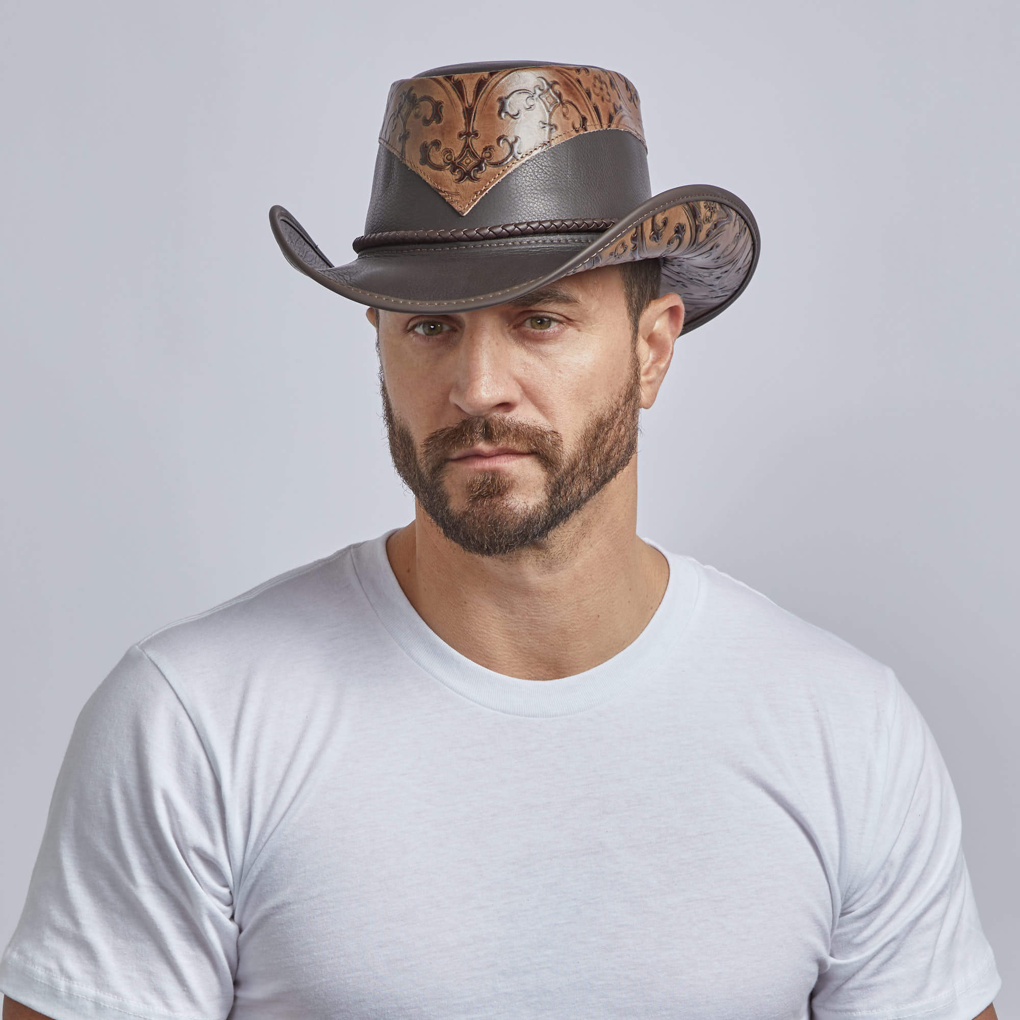 Falcon - Mens American Leather Cowboy Hat