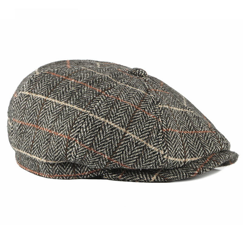 PEAKY BLINDERS GENUINE SCOTTISH HARRIS TWEED 8 PANELS MAN CAP