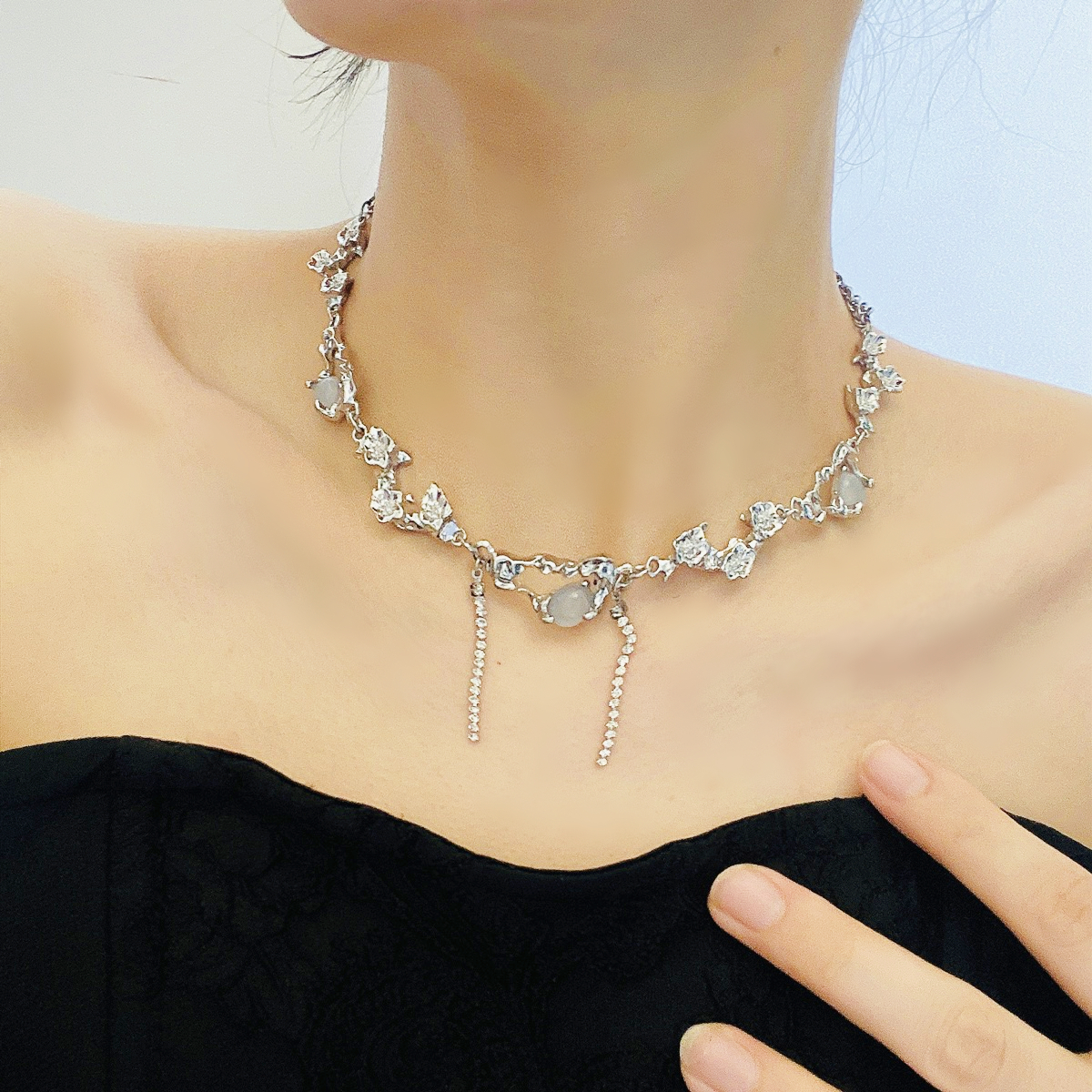 Moonstone Silver Necklace | Jentle Jewelry