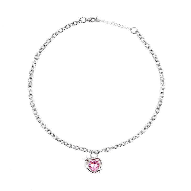 Cupid Pink Love Necklace- Jentle Jewelry-Silver Jewelry