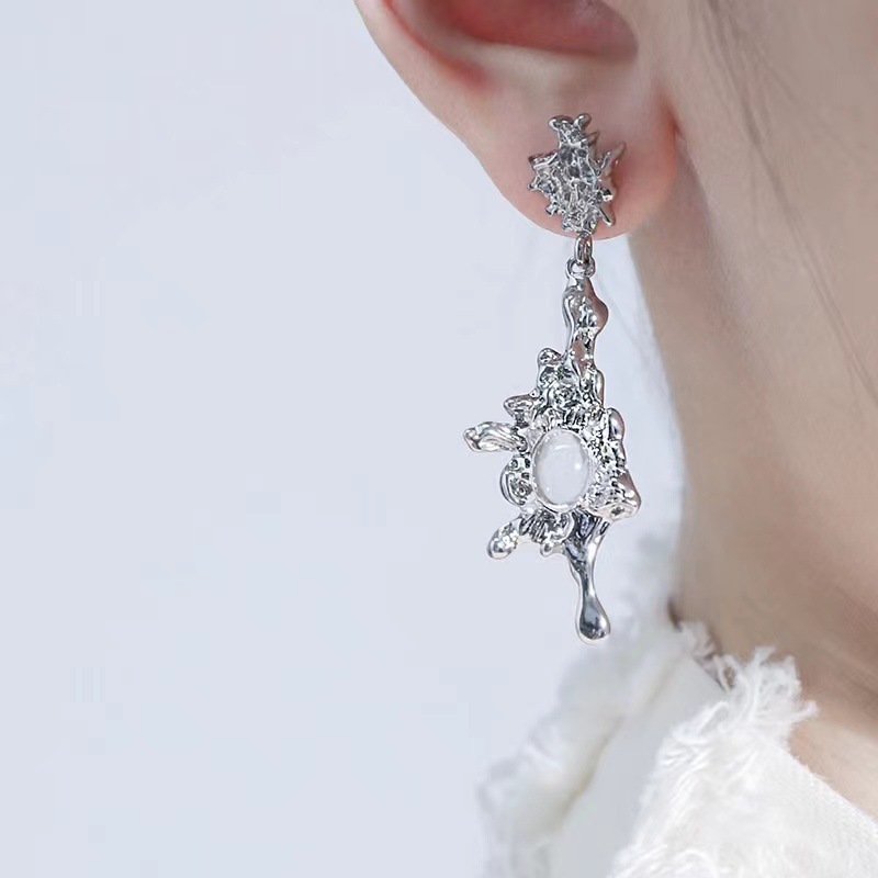 Moonstone Silver Earrings | Jentle Jewelry