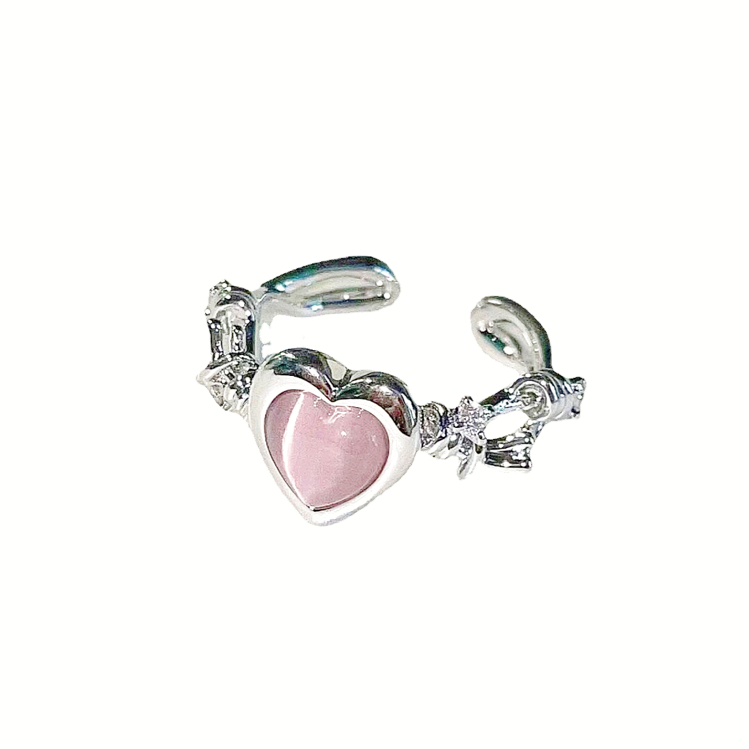 Cupid Pink Love Ring- Jentle Jewelry-Silver Jewelry