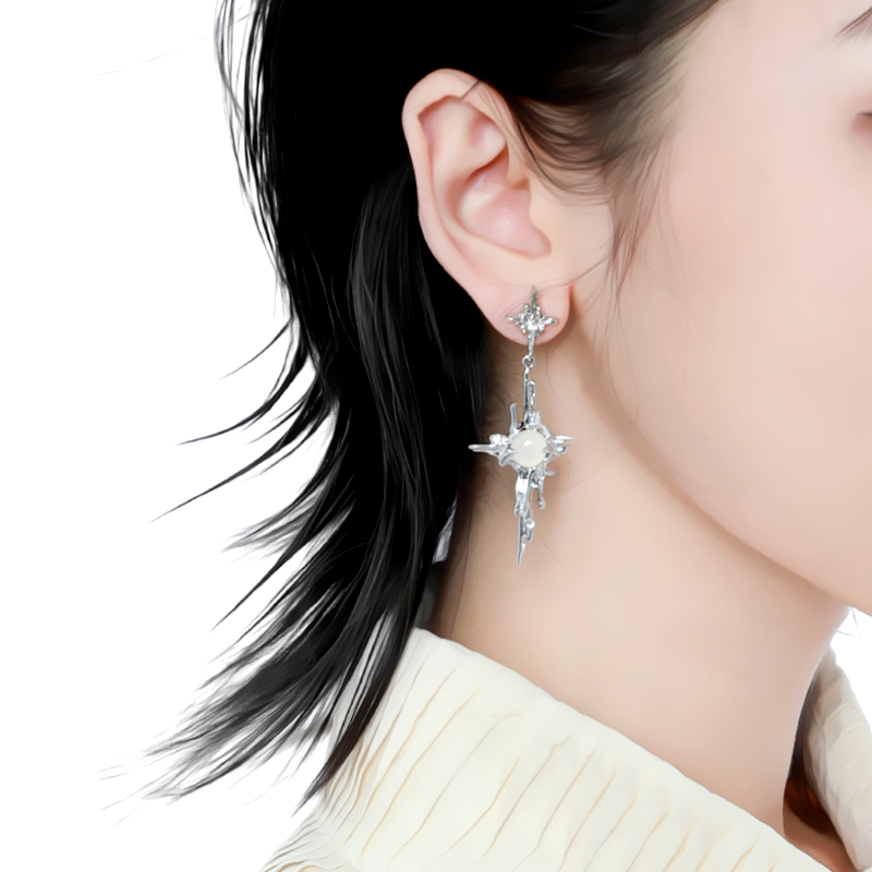 Moonstone Silver Earrings | Jentle Jewelry