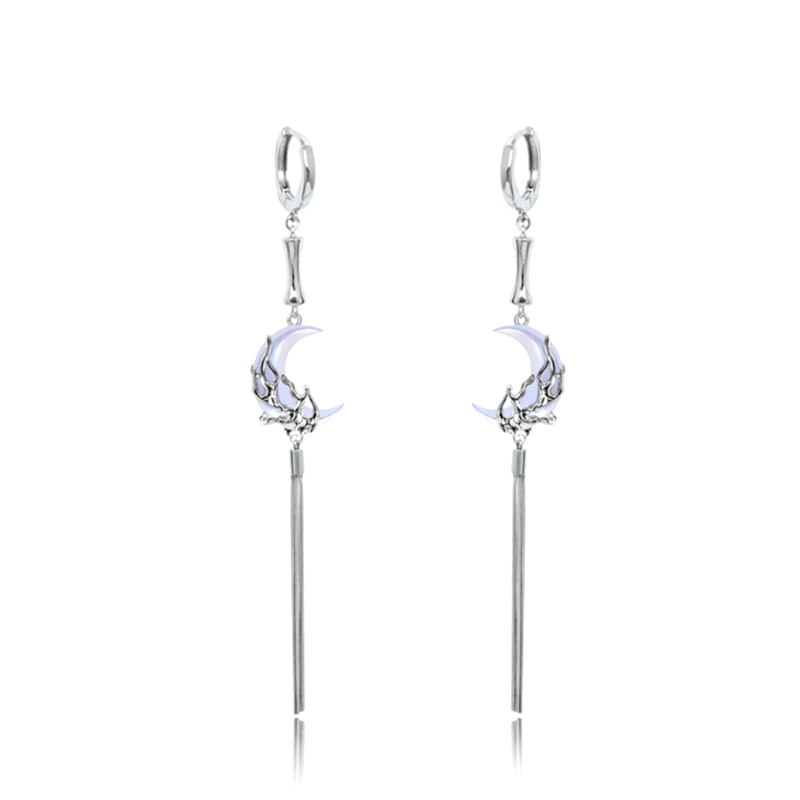 Artemis Crescent Earrings- Jentle Jewelry-Silver Jewelry