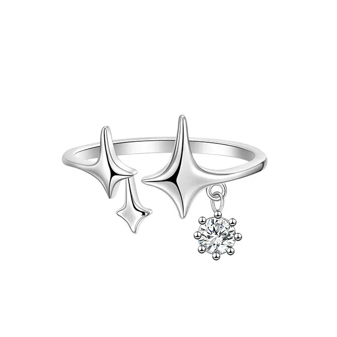 Shining Starlight Ring- Jentle Jewelry-Silver Jewelry