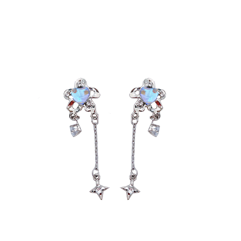 Moonlight Flower Earrings- Jentle Jewelry-Silver Jewelry