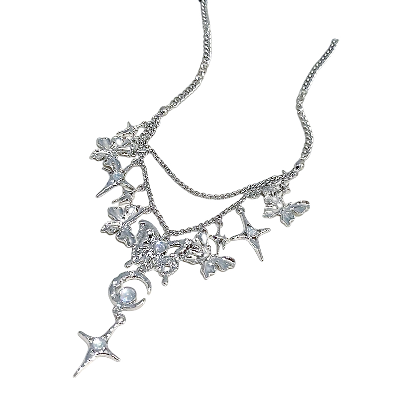 Moonlight Summer Necklace- Jentle Jewelry-Silver Jewelry