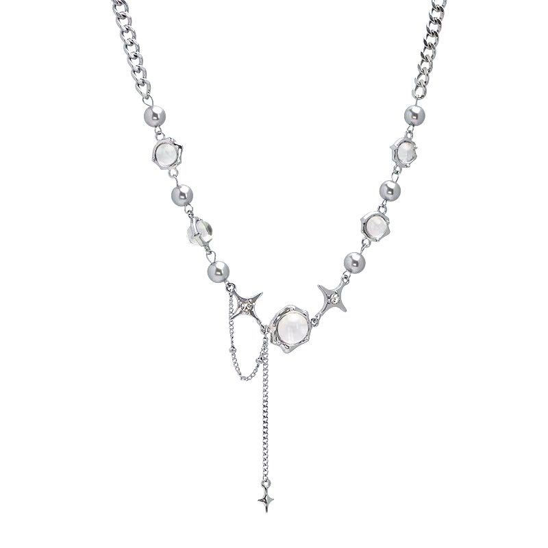 Moonstone Star Necklace- Jentle Jewelry-Silver Jewelry