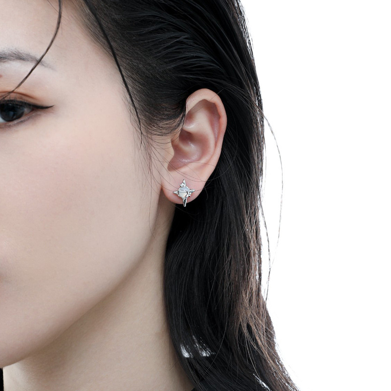 Moonstone Silver Earrings | Jentle Jewelry