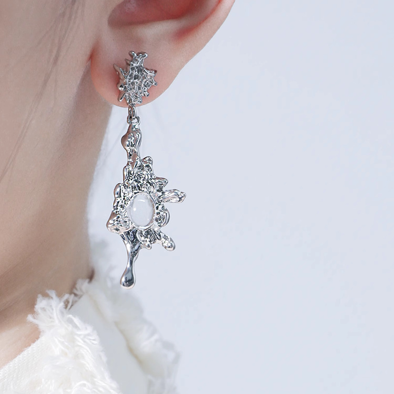 Moonstone Silver Earrings | Jentle Jewelry