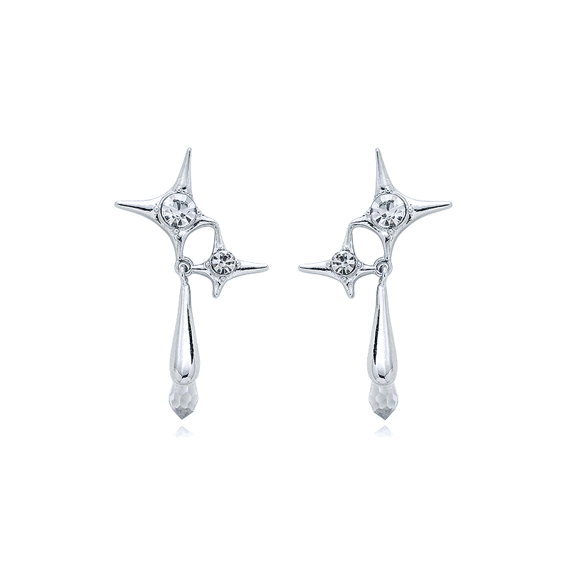 Silver Star Earrings- Jentle Jewelry-Silver Jewelry