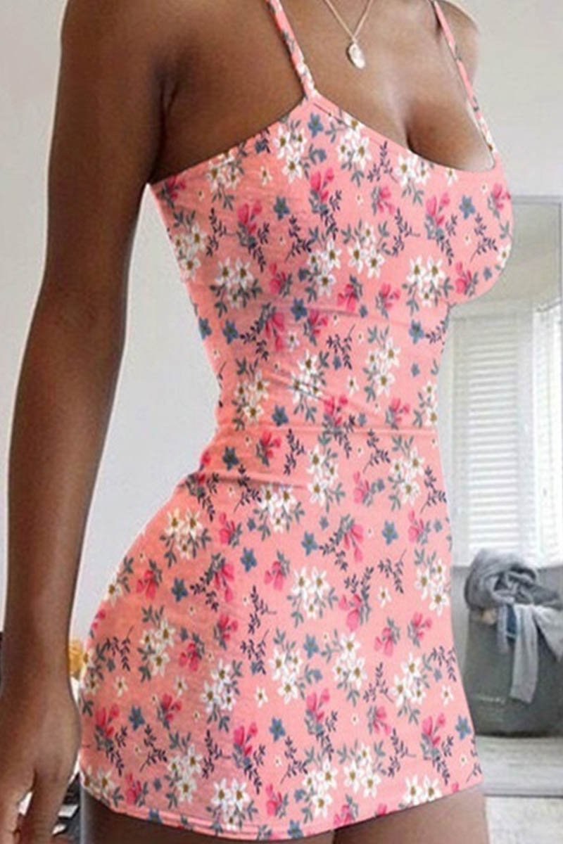 Laceing Sling Short Skirt Sexy Slim Mini Dress