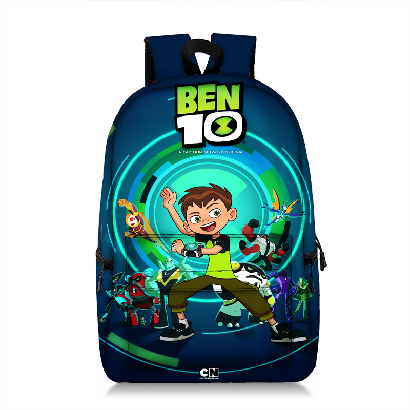 Ben 10 Backpack Kids Ben 10 Allover Print School Bag Zipper Side Pouches Ideal Gift