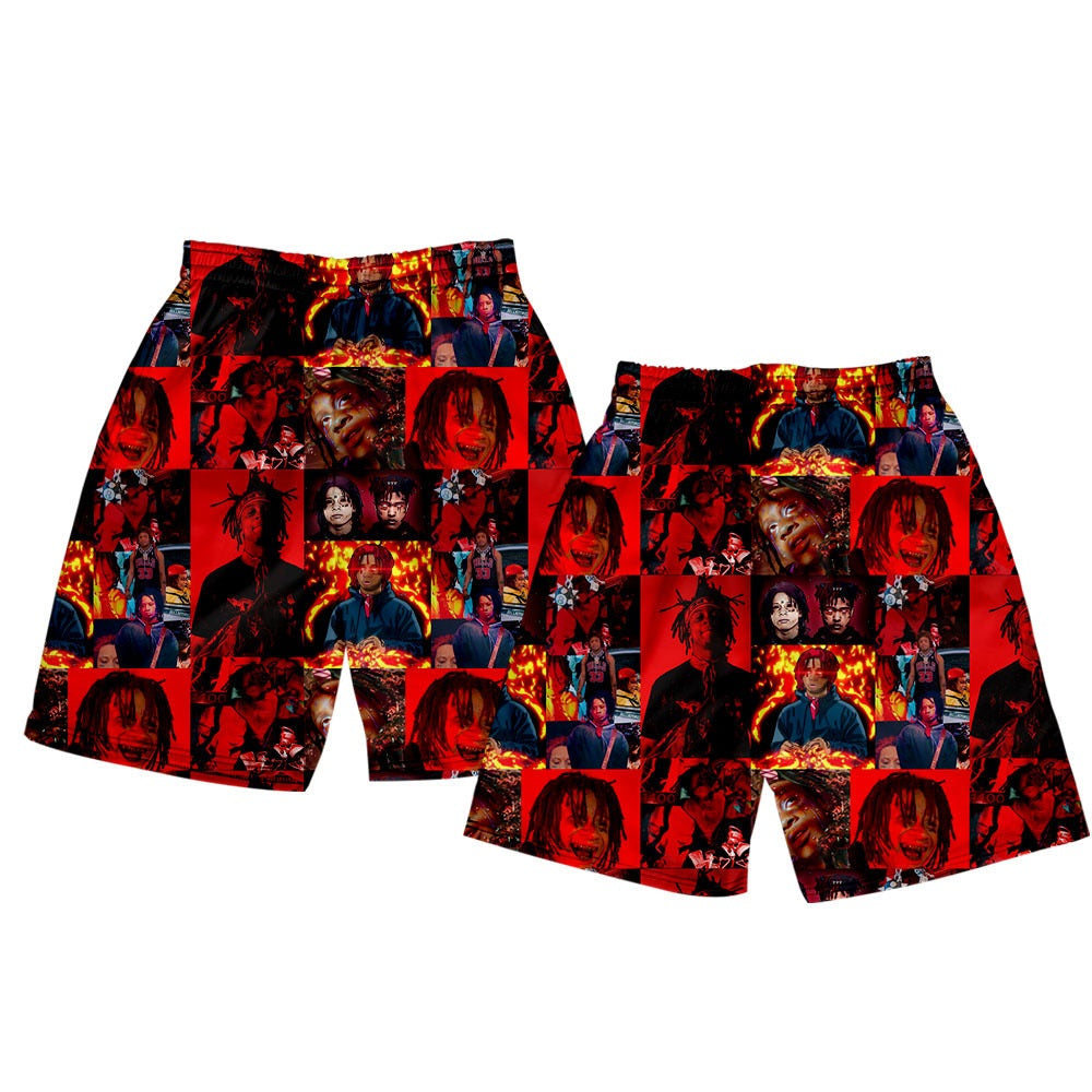 Trippie Redd Shorts Summer Clothing Hip Hop Style All Over Print