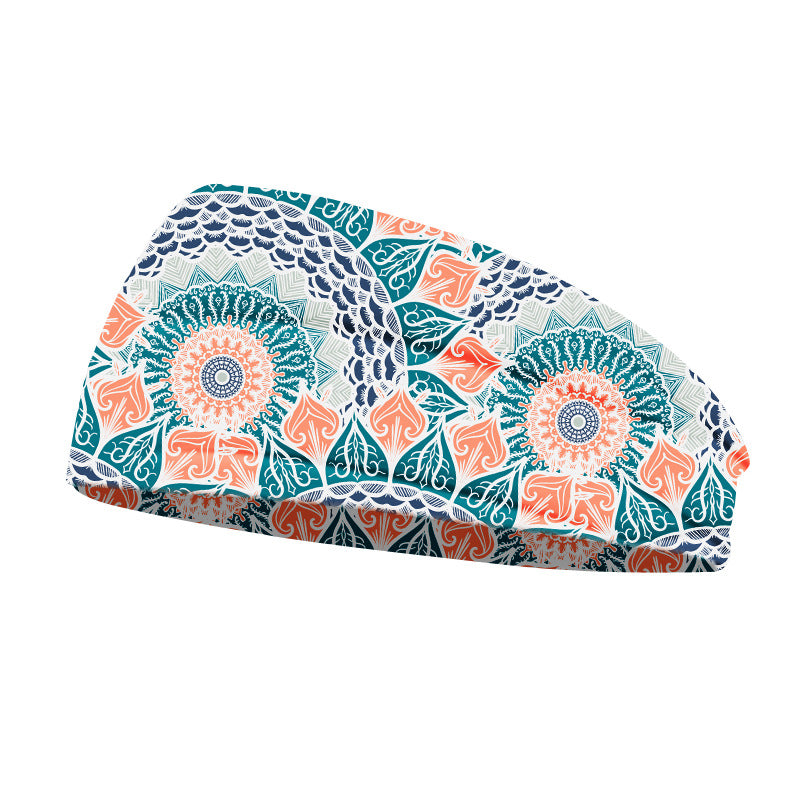 Vintage Headbands Flower Graphic Print Quick Dry Breathable Headbands Ideal Presents
