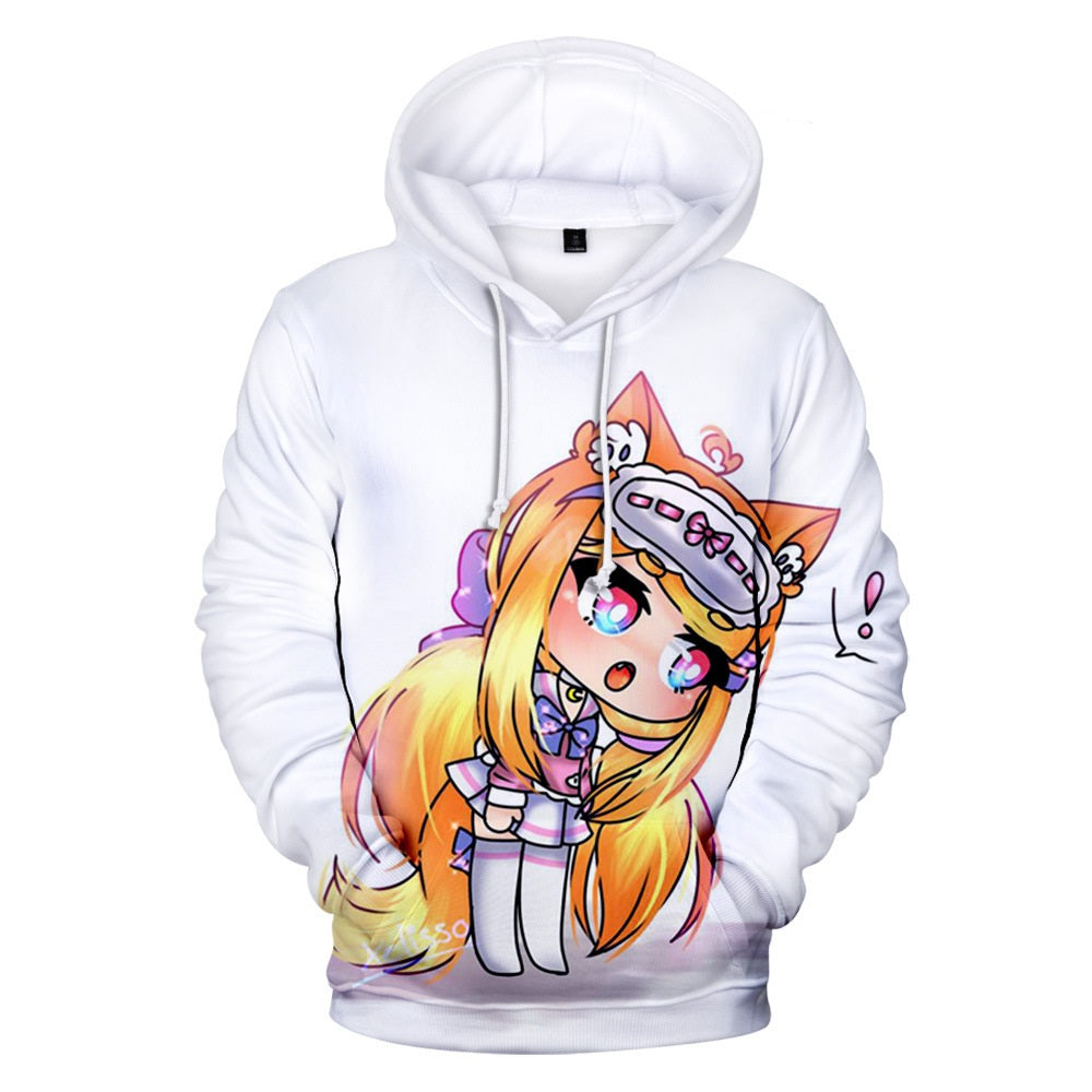 Tredny Gacha Life Gaming Costume Anime Print Hoodie